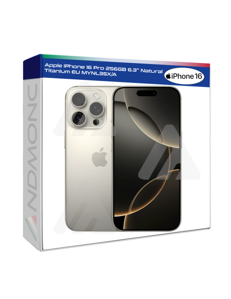 Apple iPhone 16 Pro 256GB 6.3" Natural Titanium EU Nuovo Ufficiale