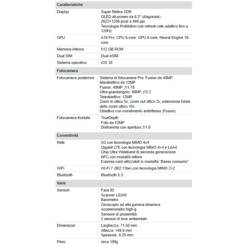 Apple iPhone 16 Pro 512 GB 6.3" Black Titanium...