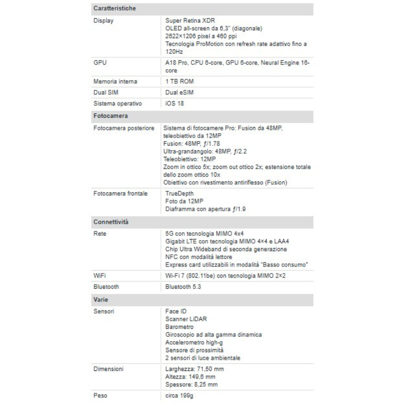 Apple iPhone 16 Pro 1TB 6.3" Natural Titanium...