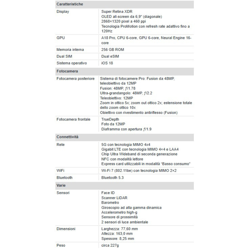 Apple iPhone 16 Pro Max 256GB 6.9" Natural...