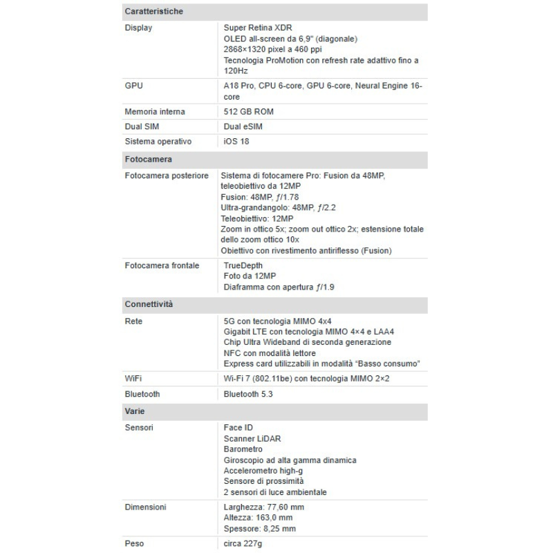 Apple iPhone 16 Pro Max 512GB 6.9" Black...