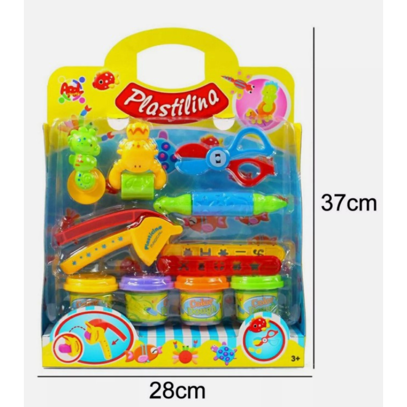 Kit Plastilina 4 Colori con Strumenti...