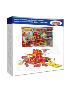Stazione Pompieri Macchinine Autobus Giocattolo Gioco...
