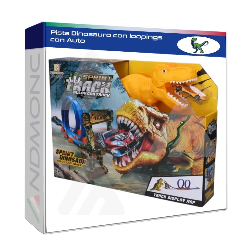Dinosauro Pista con loopings e Auto inclusa...