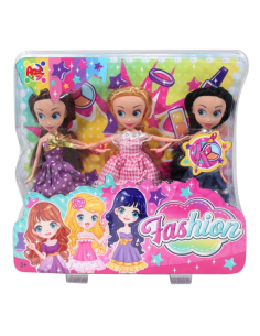 Set da 3 Bambole Fashion giocattolo 2