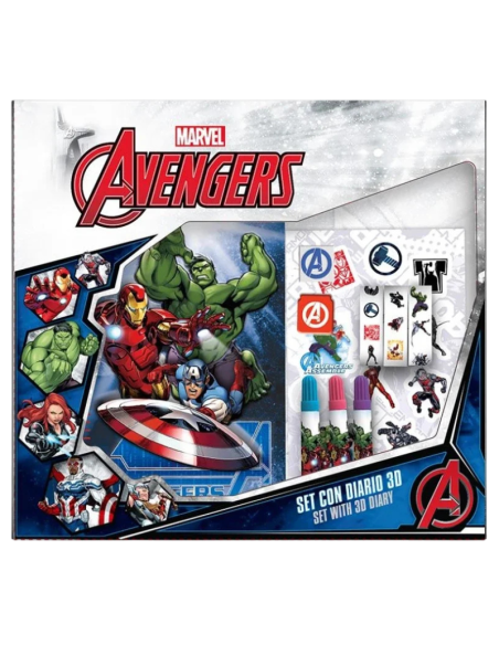 Set Regalo Avengers con Agenda Spiralata e Accessori - SP1054