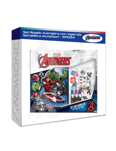 Set Regalo Avengers con Agenda Spiralata e Accessori -...