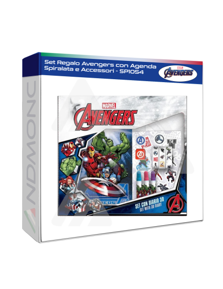 Set Regalo Avengers con Agenda Spiralata e Accessori - SP1054