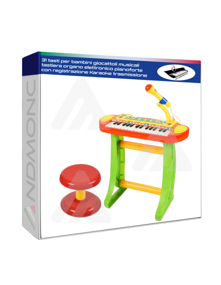 Pianola Musica con Microfono bambini giocattolo