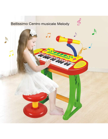 Pianola Musica con Microfono bambini giocattolo