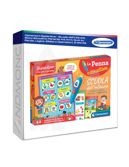 Clementoni Sapientino - Scuola dell'Infanzia, Gioco Educativo Parlante 4-6 Anni