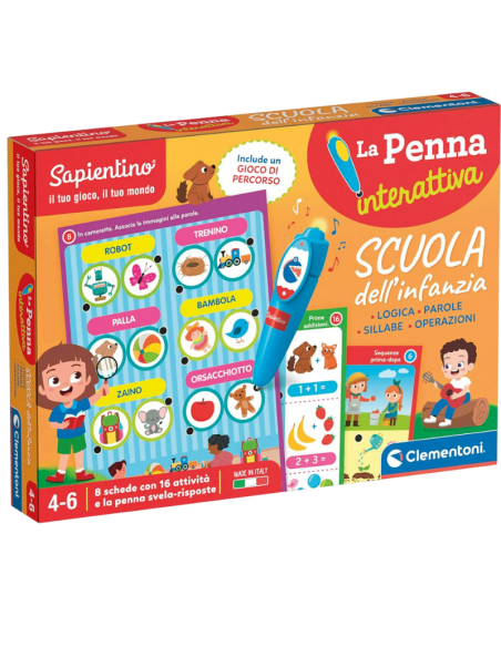 Clementoni Sapientino - Scuola dell'Infanzia, Gioco Educativo Parlante 4-6 Anni