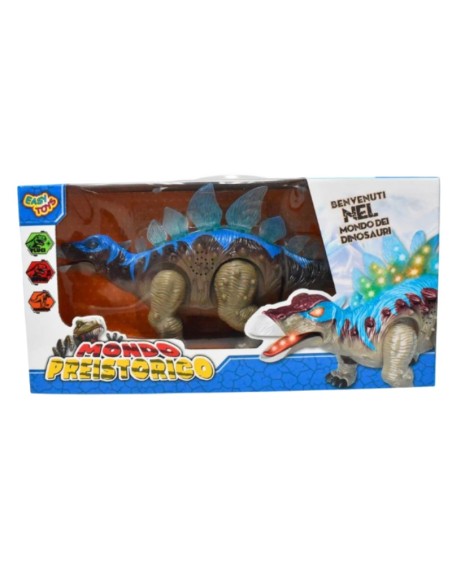Mondo Preistorico Giocattolo Per Bambini 3+ Stegosauro Che Cammina Luci E Suoni dinosauro
