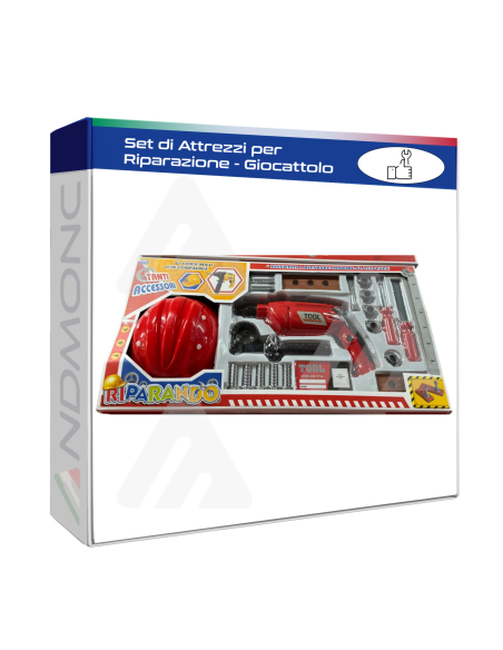 Giocattolo - Set di attrezzi per riparare con tanti accessori