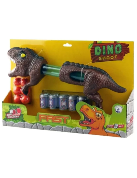 Fast lanciapalline gr. dino. – lanciapalline dinosauro con proiettili morbidi