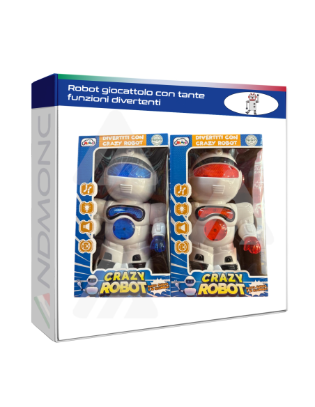 Robot - giocattolo Crazy Robot ruota, suona e si Illumina