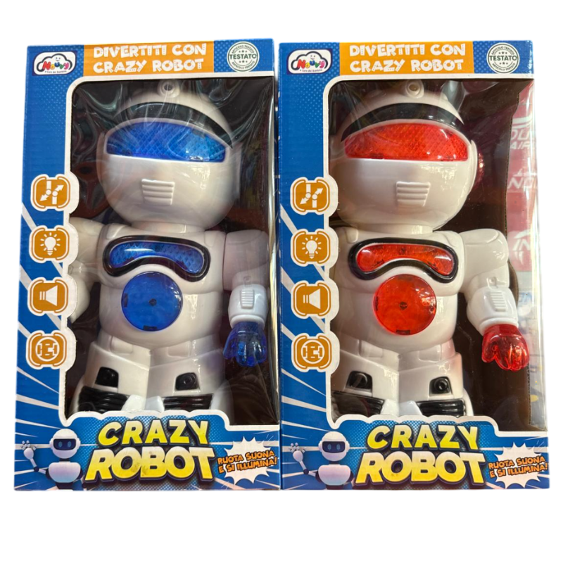 Robot - giocattolo Crazy Robot ruota, suona e...