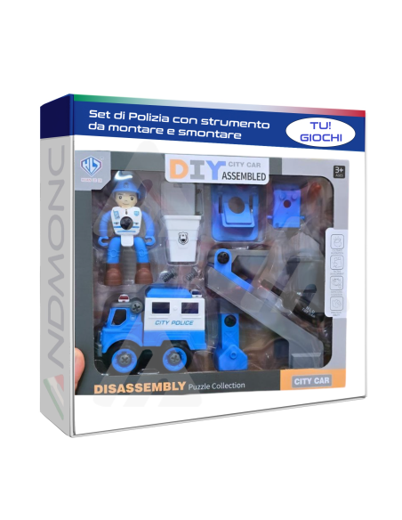 Gioco - set di Polizia con strumento da montare e smontare