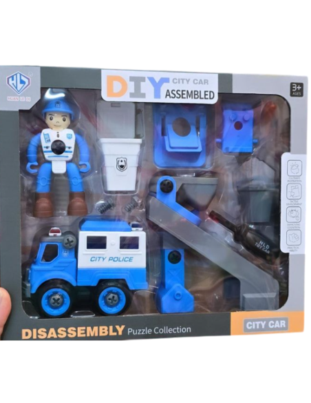 Gioco - set di Polizia con strumento da montare e smontare