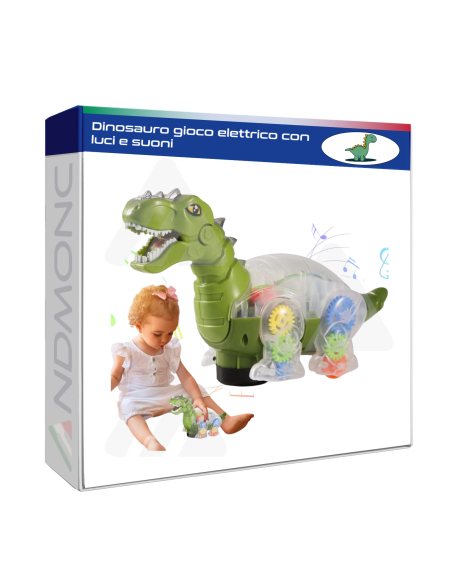 Dinosauro gioco elettrico con luci e suoni giocattolo