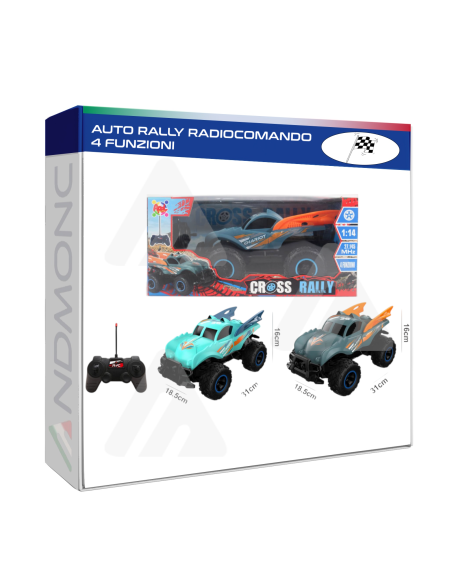 Auto radiocomando Rally 4 funzioni - giocattolo