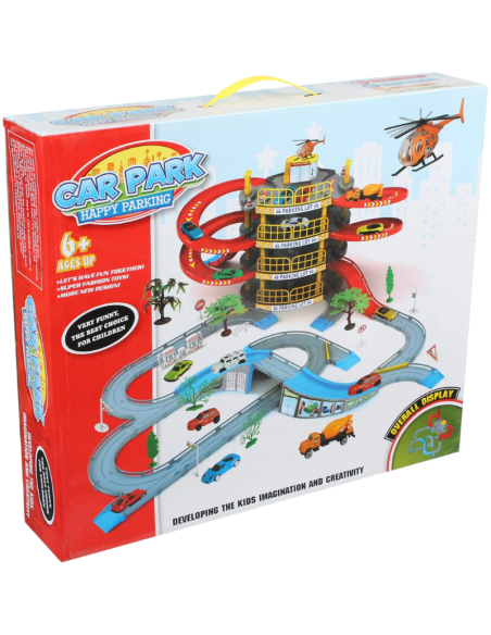 Happy Parking Car Garage Giocattolo per Bambini - Multicolore