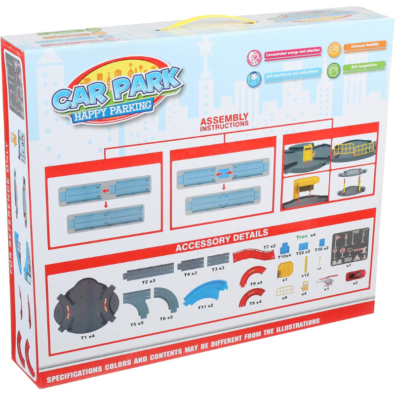 Happy Parking Car Garage Giocattolo per Bambini...