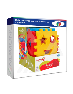 Cubo Attività con 12 Formine Incastro - giocattolo