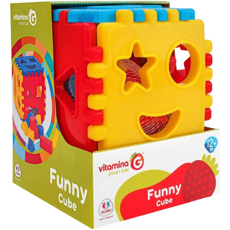 Cubo Attività con 12 Formine Incastro - giocattolo