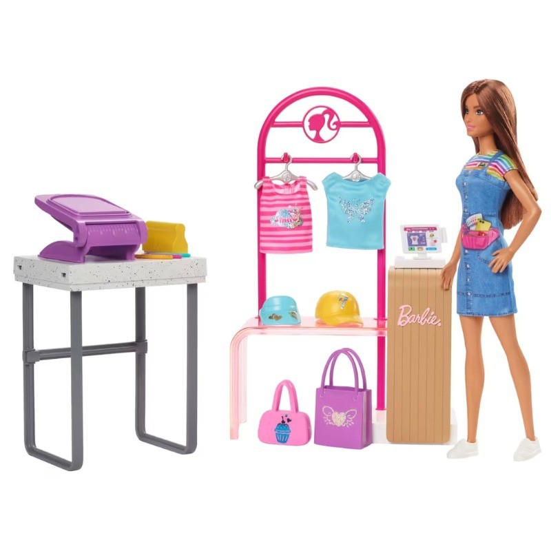 Barbie - Playset Boutique Moda, Con Bambola E...