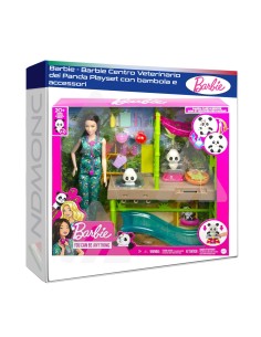 Barbie - Barbie Centro Veterinario dei Panda Playset con...