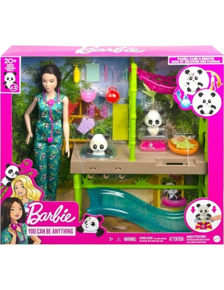 Barbie - Barbie Centro Veterinario dei Panda Playset con bambola e accessori
