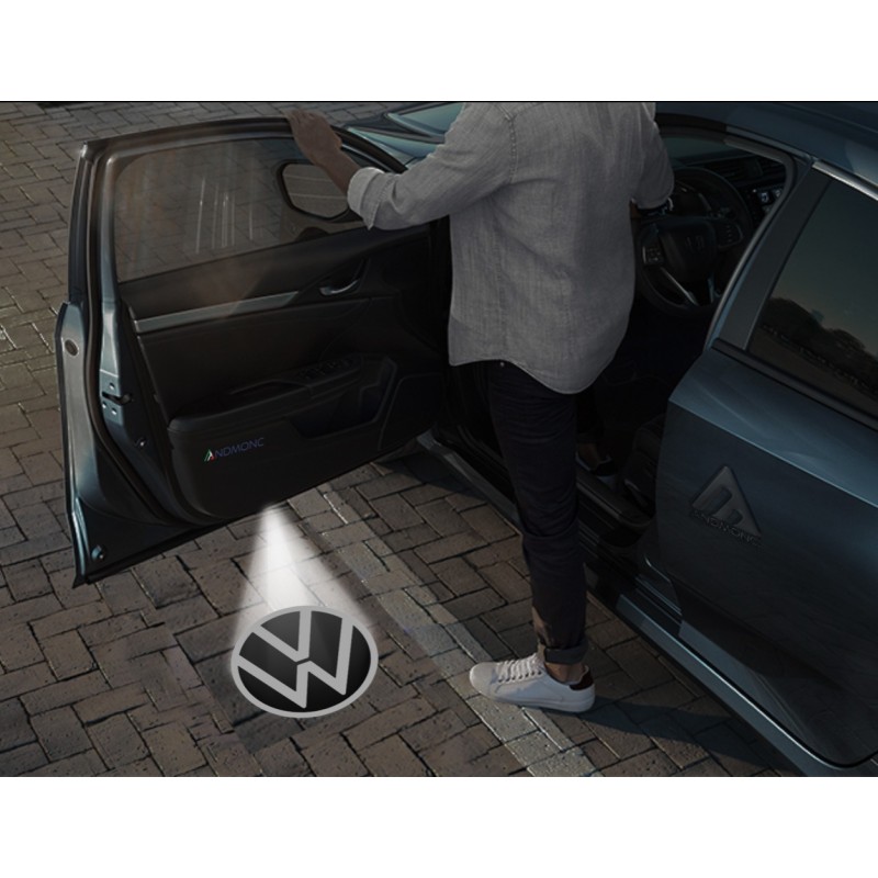 Luci sottoporta Volkswagen logo nuovo kit Carbonio