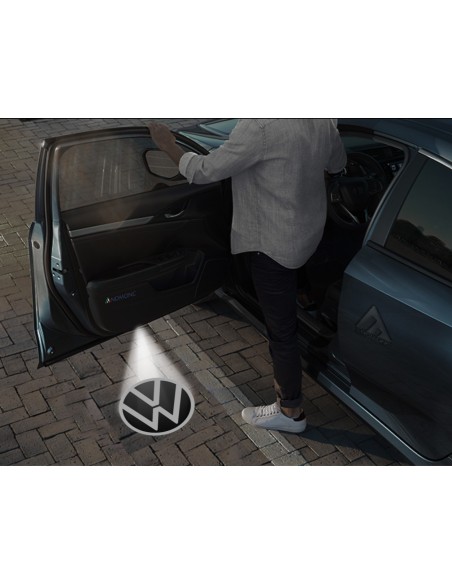 Luci sottoporta Volkswagen logo nuovo kit Carbonio