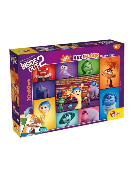 Disney PUZZLE maxi floor 150 pezzi inside OUT 2 – scena da Colorare INCLUSA