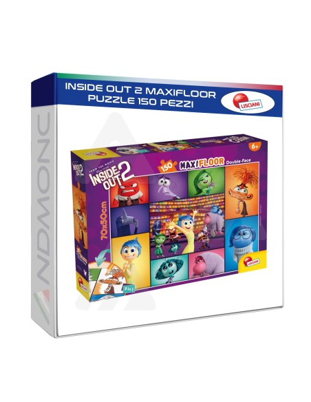 Disney PUZZLE maxi floor 150 pezzi inside OUT 2 – scena da Colorare INCLUSA