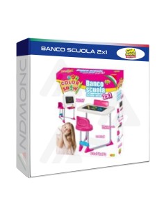 Banco da Scuola 2x1 Rosa e bianco