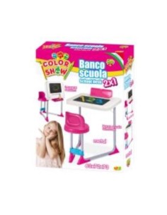 Banco da Scuola 2x1 Rosa e bianco 2