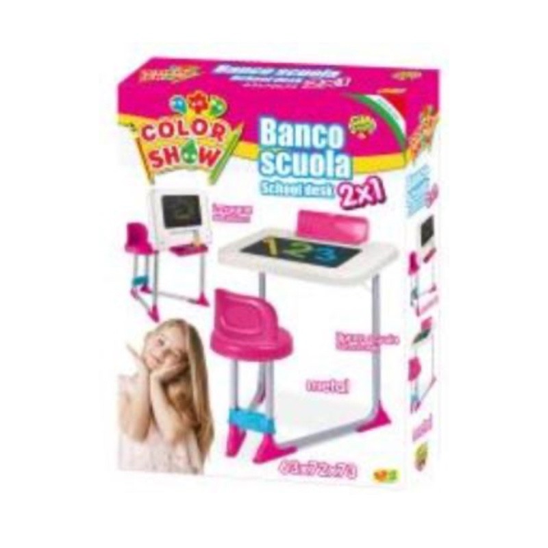 Banco da Scuola 2x1 Rosa e bianco