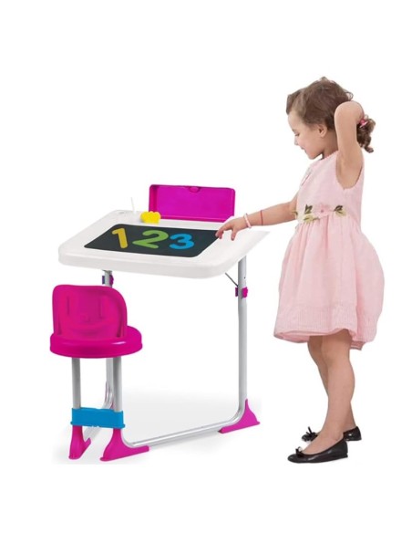 Banco da Scuola 2x1 Rosa e bianco