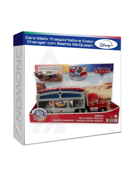 Cars Mack Trasportatore Color Changer con Saetta McQueen