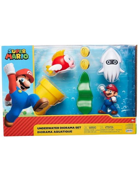 Diorama Super Mario Underwater personaggi
