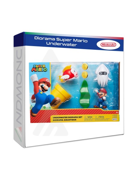 Diorama Super Mario Underwater personaggi