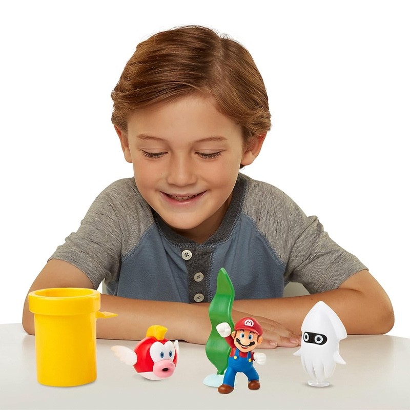 Diorama Super Mario Underwater personaggi