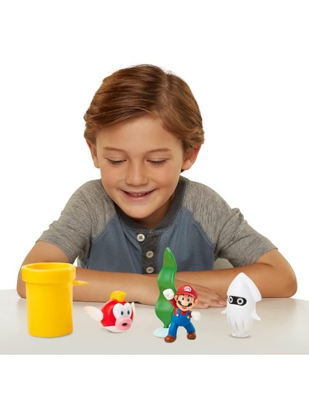 Diorama Super Mario Underwater personaggi