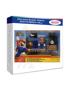 Diorama Super Mario SWITCHBACK HILL personaggi