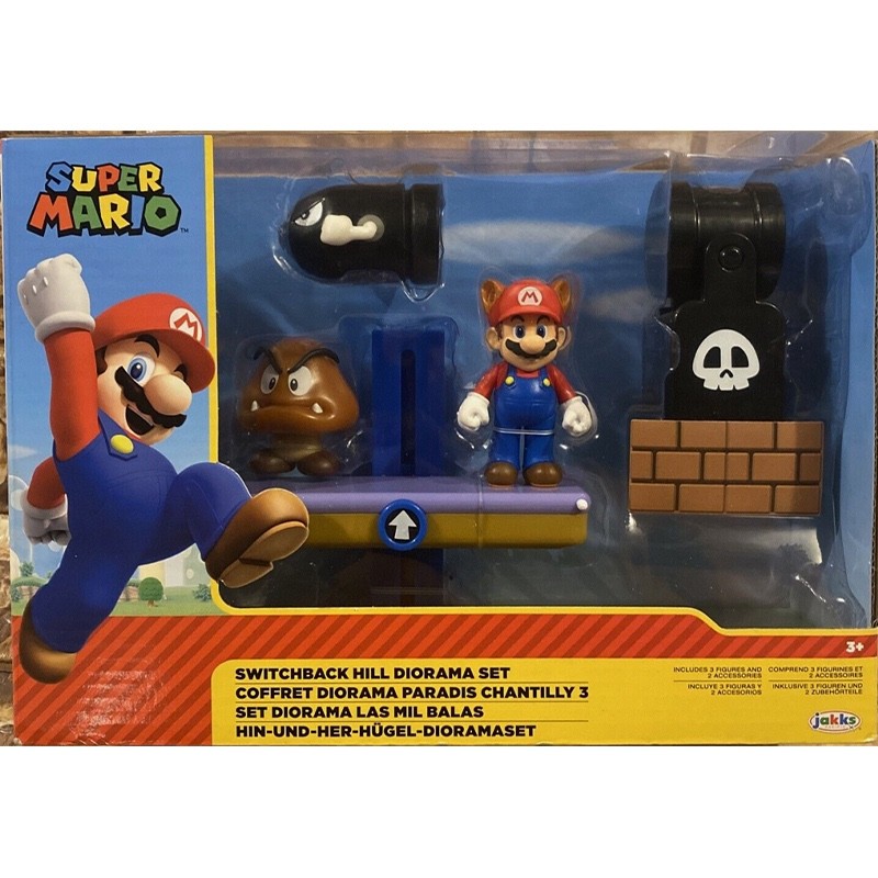 Diorama Super Mario SWITCHBACK HILL personaggi