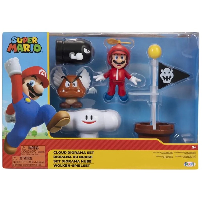 Diorama Super Mario cloud personaggi