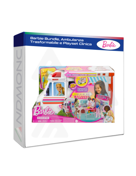 Barbie Bundle, Ambulanza Trasformabile e Playset Clinica