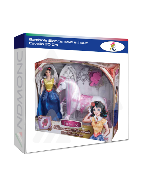 Bambola Biancaneve e il suo Cavallo 30 Cm